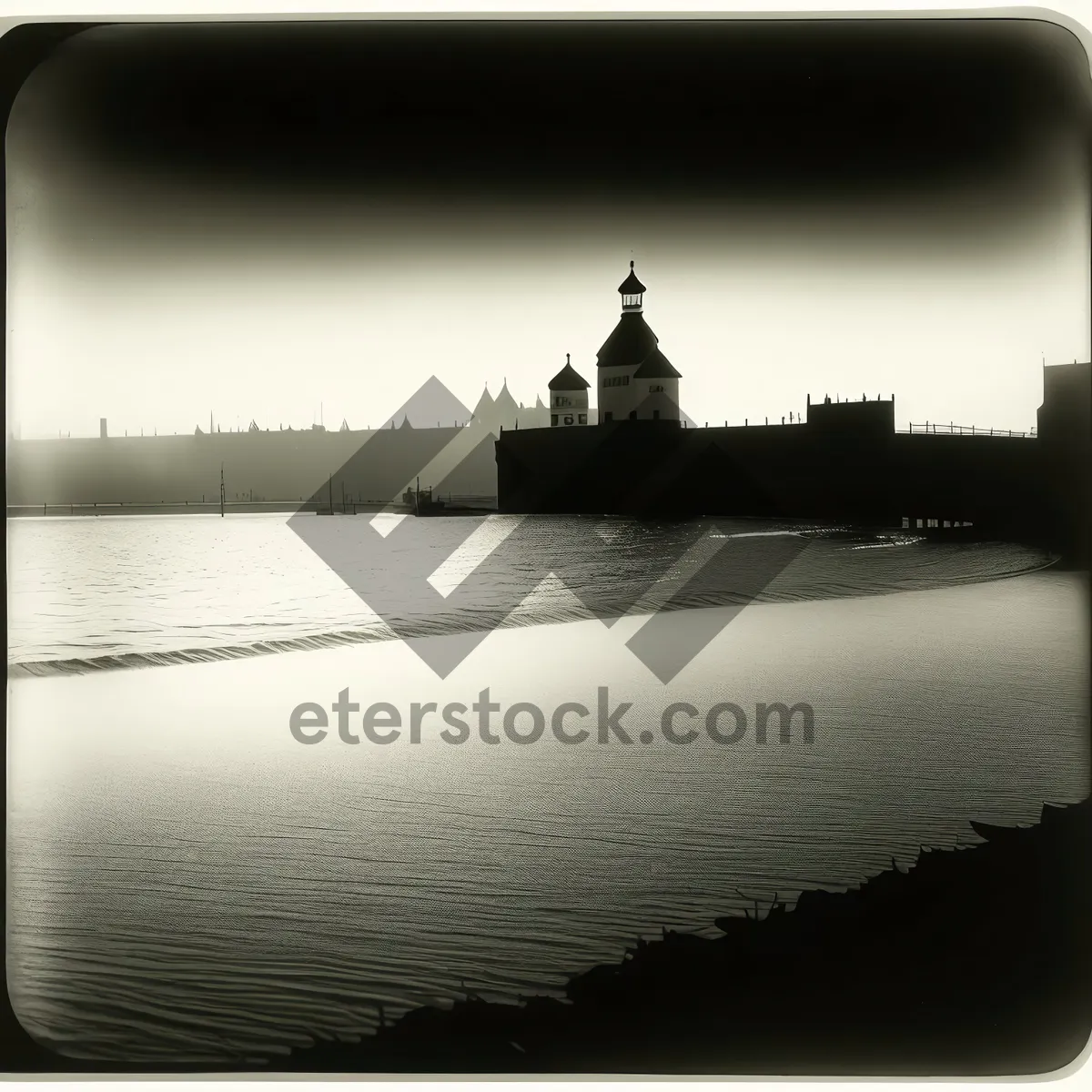 Picture of Iconic City Skyline Reflection on Historic River