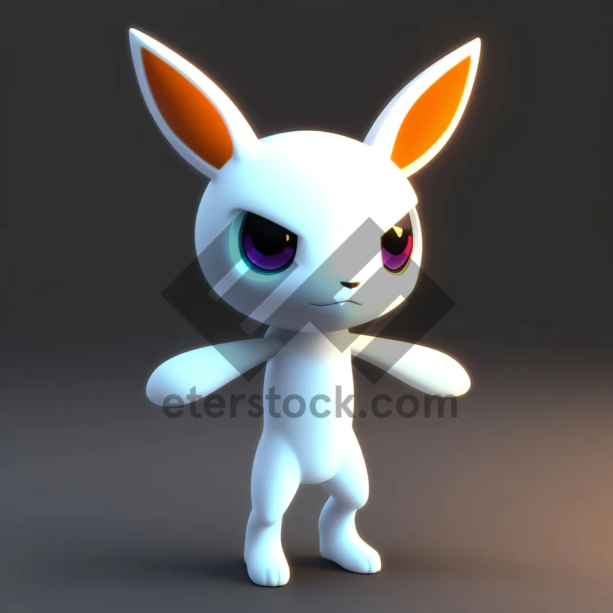 Picture of 3D Cartoon Bunny Man Character Render