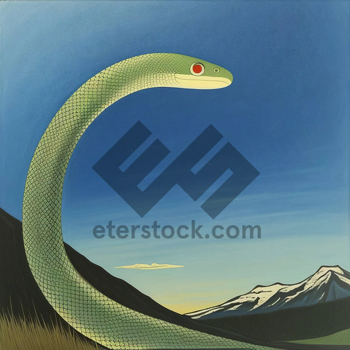 Picture of Green Mamba snake in the wild