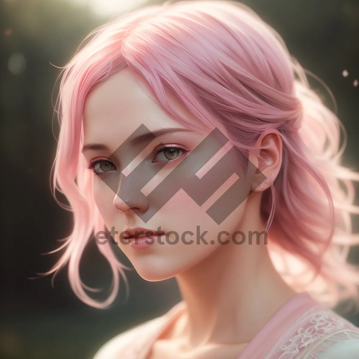 Picture of Lovely Sensual Portrait of Attractive Blonde Lady