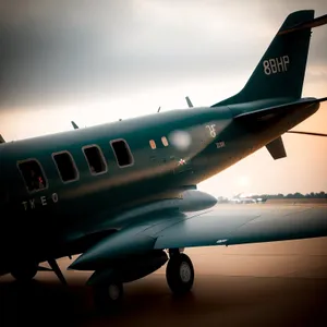 High-Flying Airliner in Blue Skies