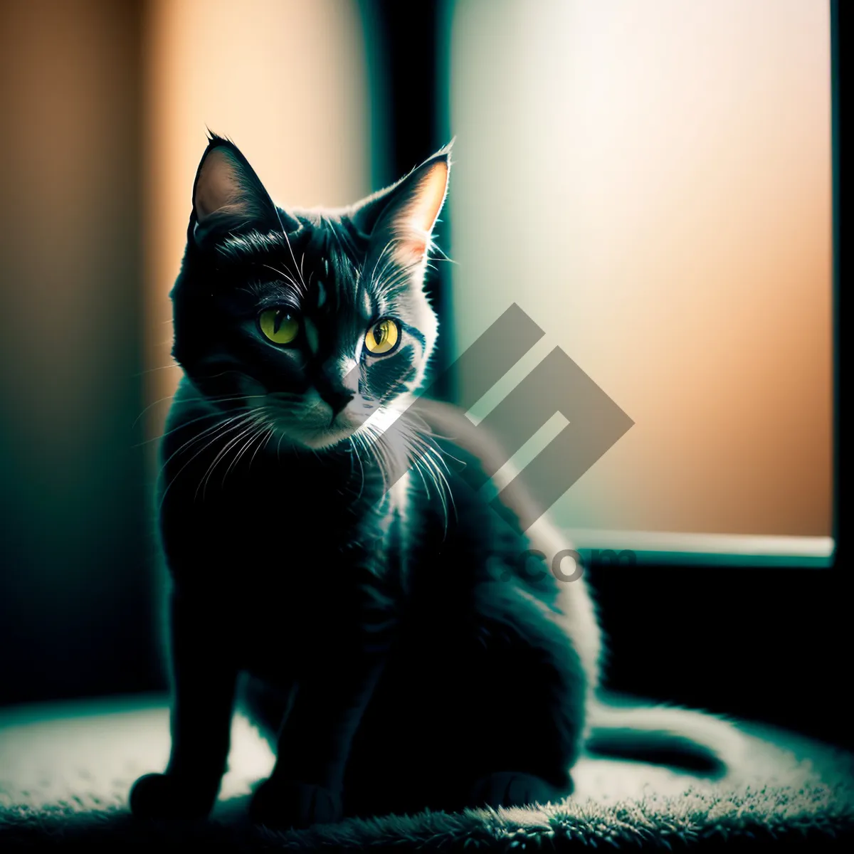 Picture of Adorable Kitty with Fiery Eyes