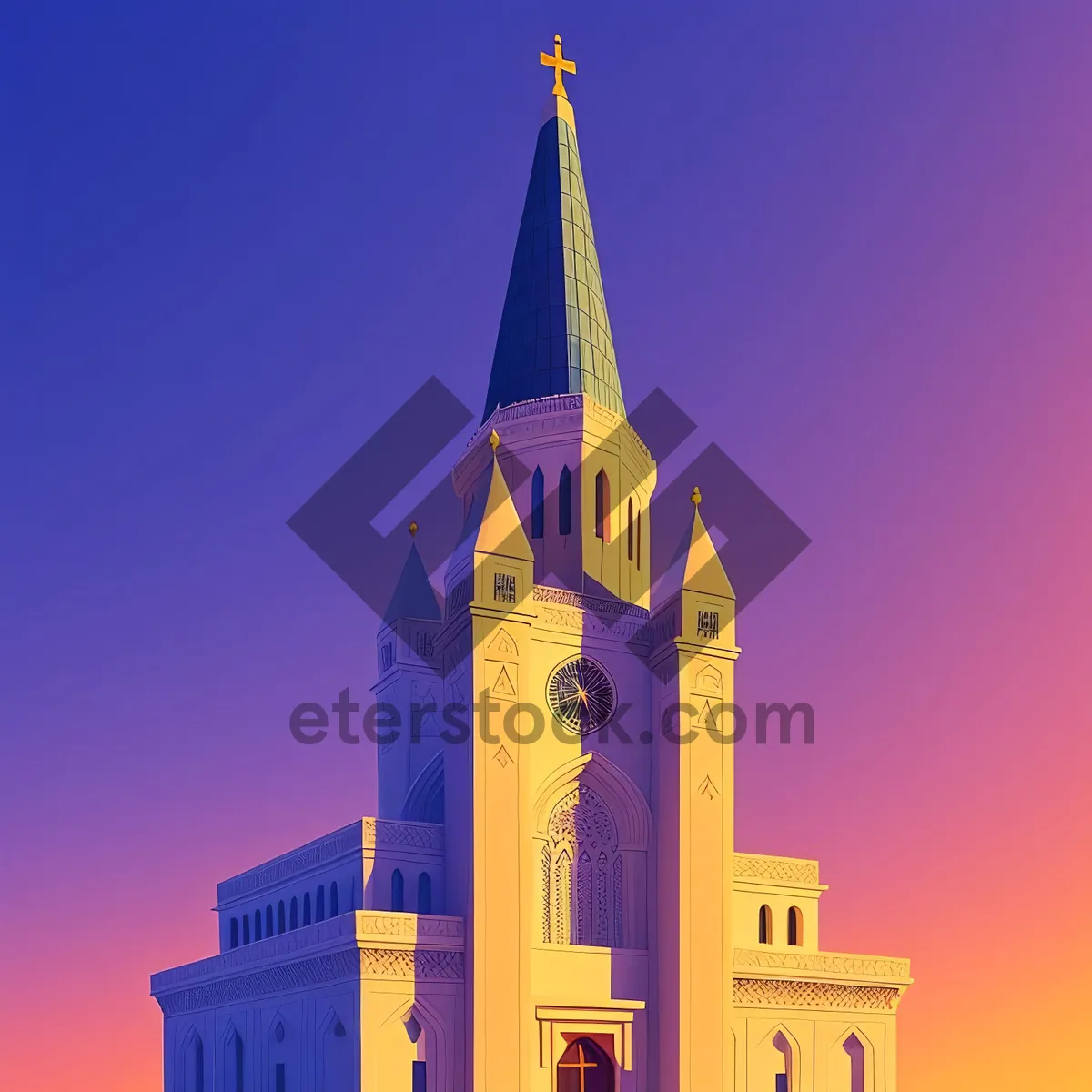 Picture of Iconic Bell Tower Standing Proudly in England's Historic City Skyline