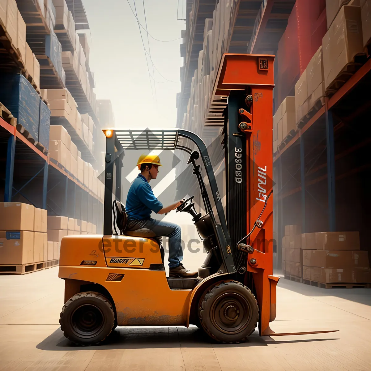 Picture of Industrial Forklift: Efficient Heavy Equipment for Material Handling