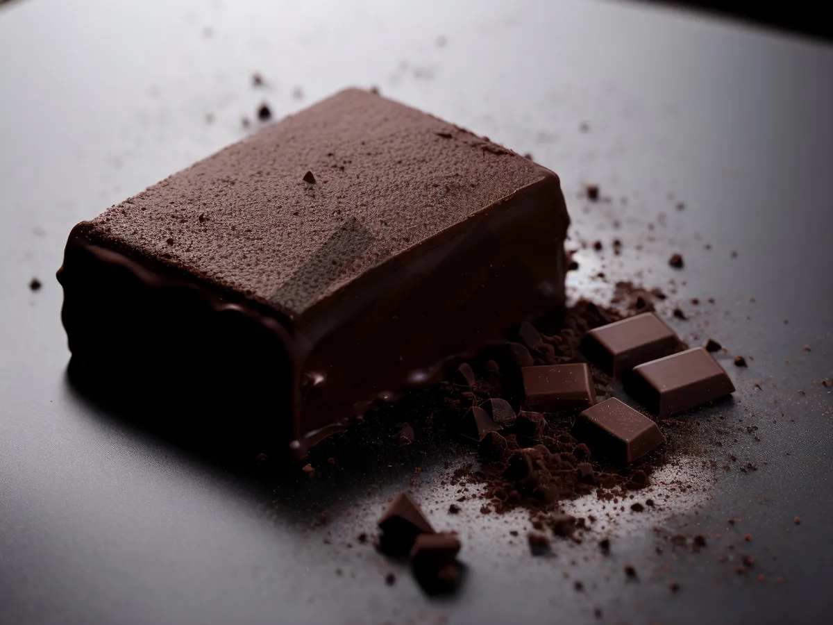 Picture of Close-up image of semiconductor device made of chocolate