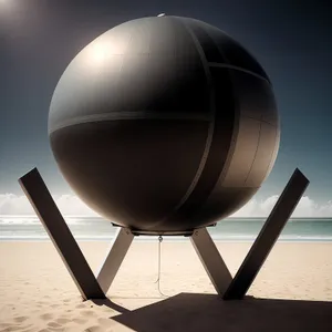 3D Global Earth Sphere Reflecting Solar Dish