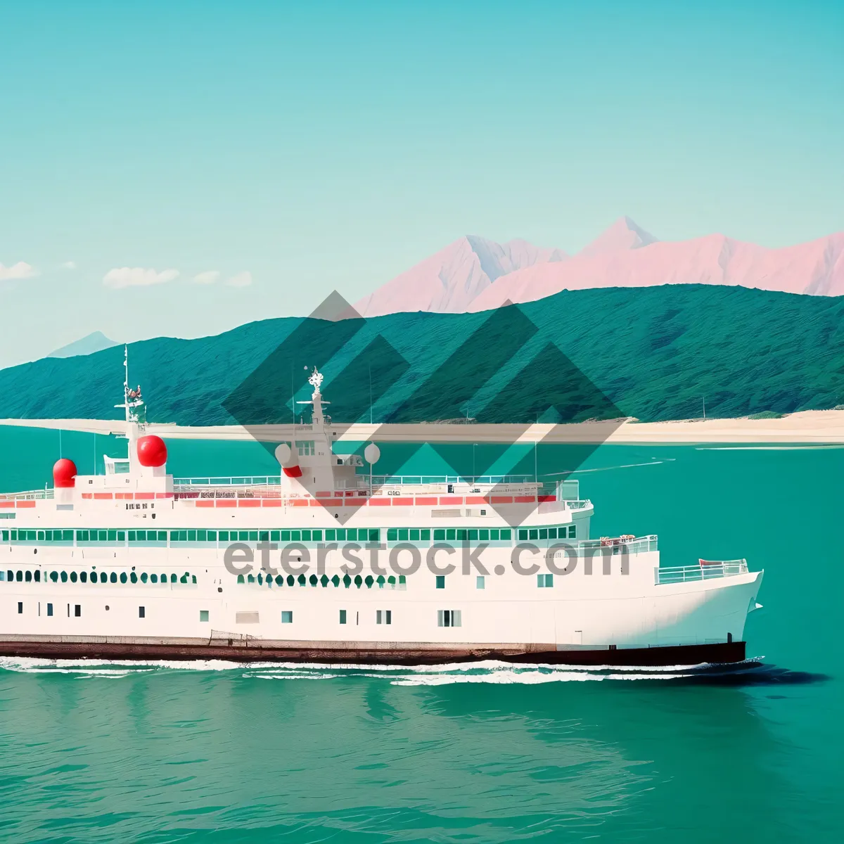 Picture of Harbor cruise ship at summer vacation