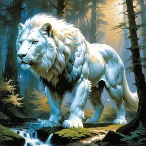 Wild Jungle Predator Resting in its Element.