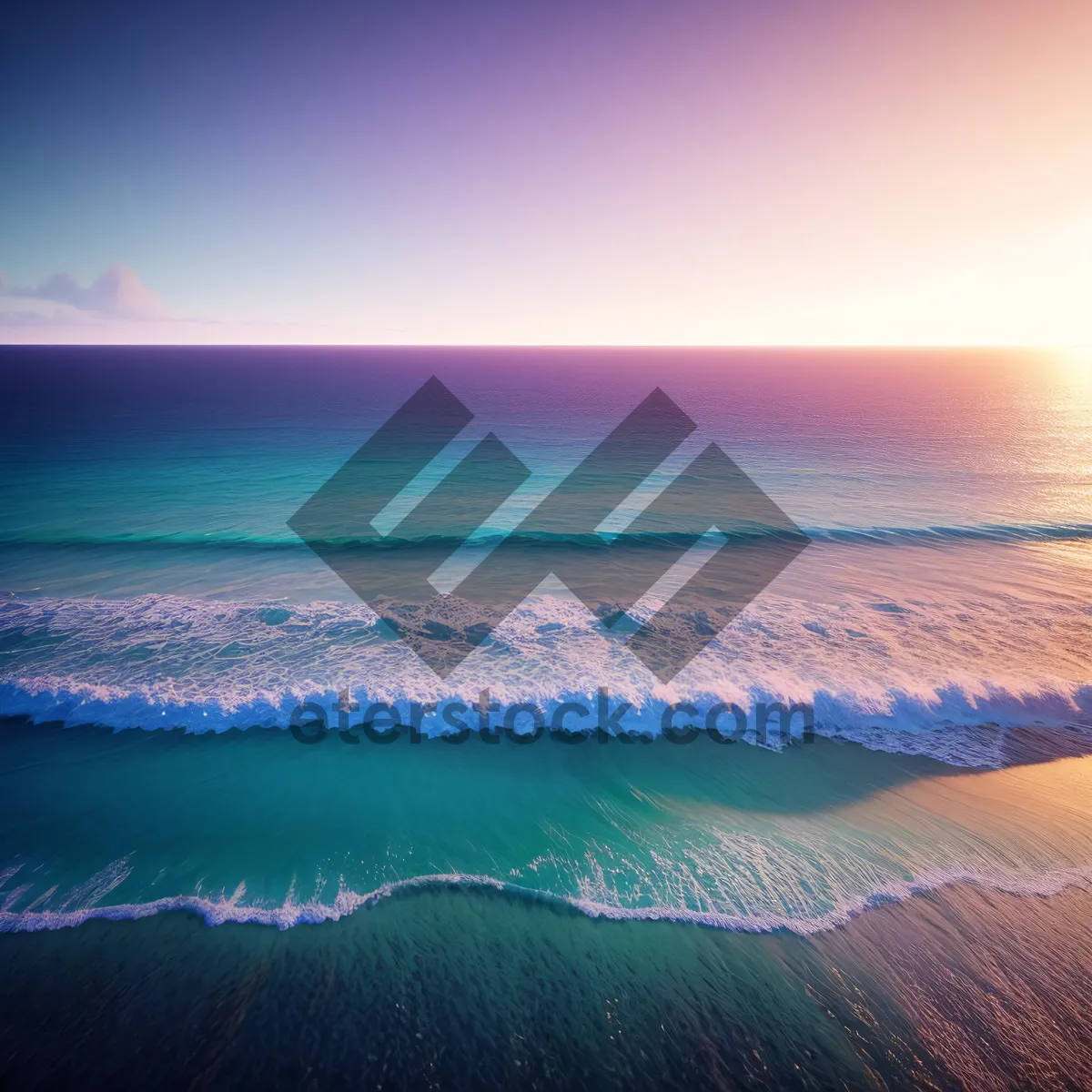 Picture of Serene Sunset Over Tropical Beach