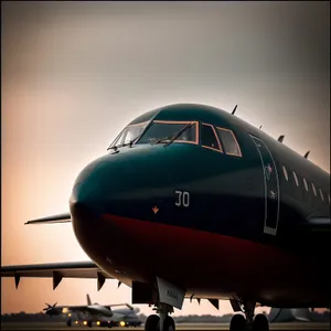 Modern Airliner Soaring through the Sky