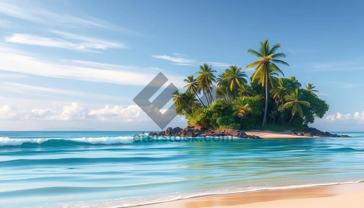 Picture of Tranquil beach vacation under a coconut tree