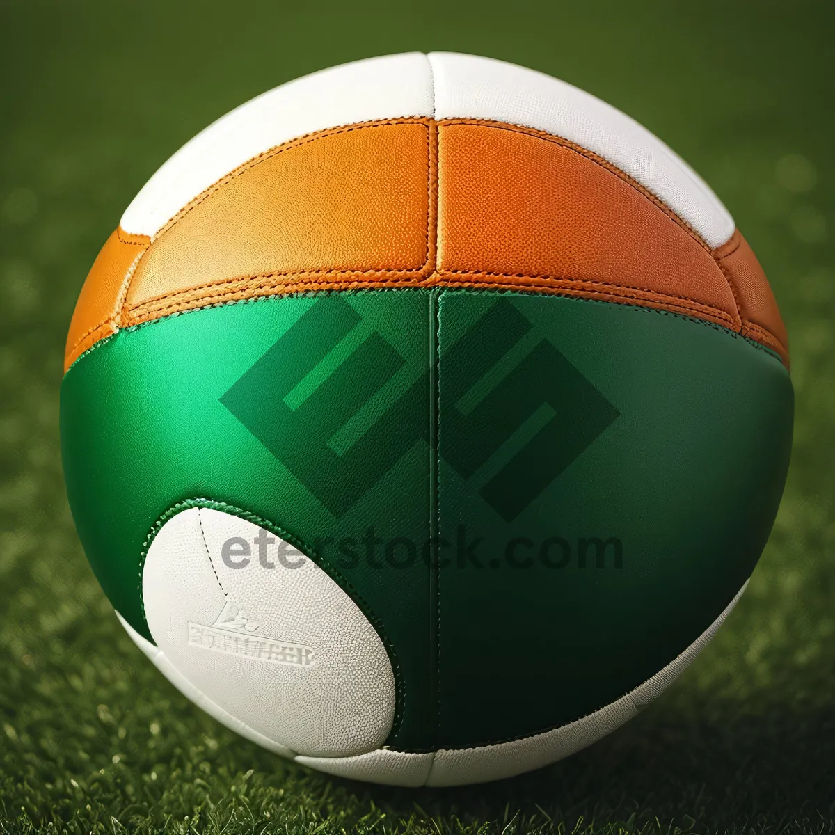 Picture of Playful Soccer Ball on Green Grass