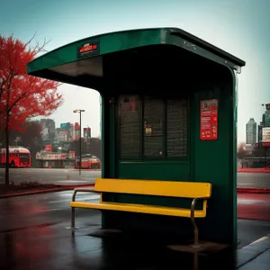 Urban Communication Hub: Office Pay-Phone in City