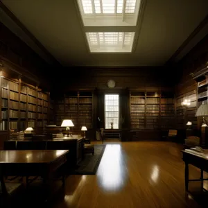 Modern Restaurant Interior Design with Wooden Furniture and Lamp