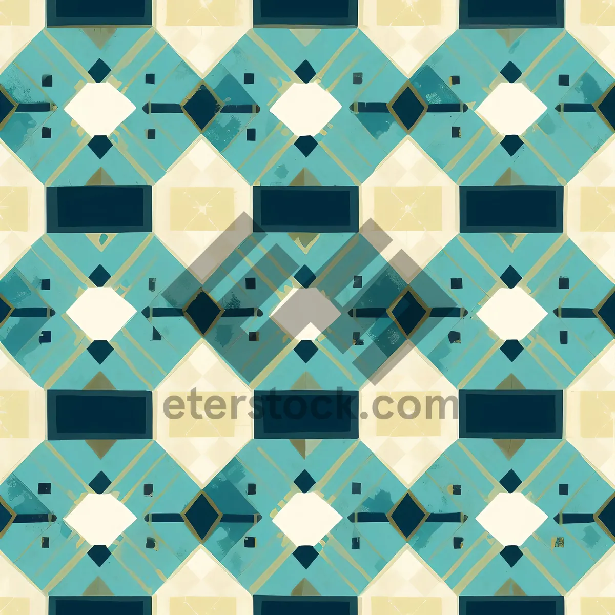 Picture of Colorful geometric pattern wallpaper tile design.