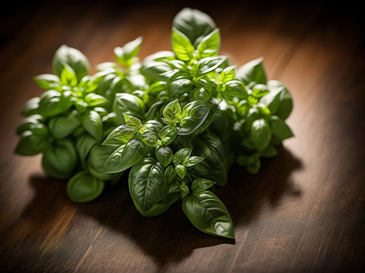 Picture of Fresh Basil Leaves for Healthy Cooking