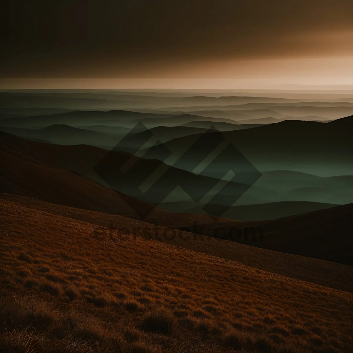 Picture of Dazzling Desert Sunset Over Sand Dunes