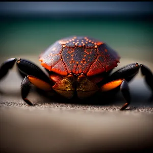 Rock Crab Shell - Close-Up Beetle-Like Arthropod