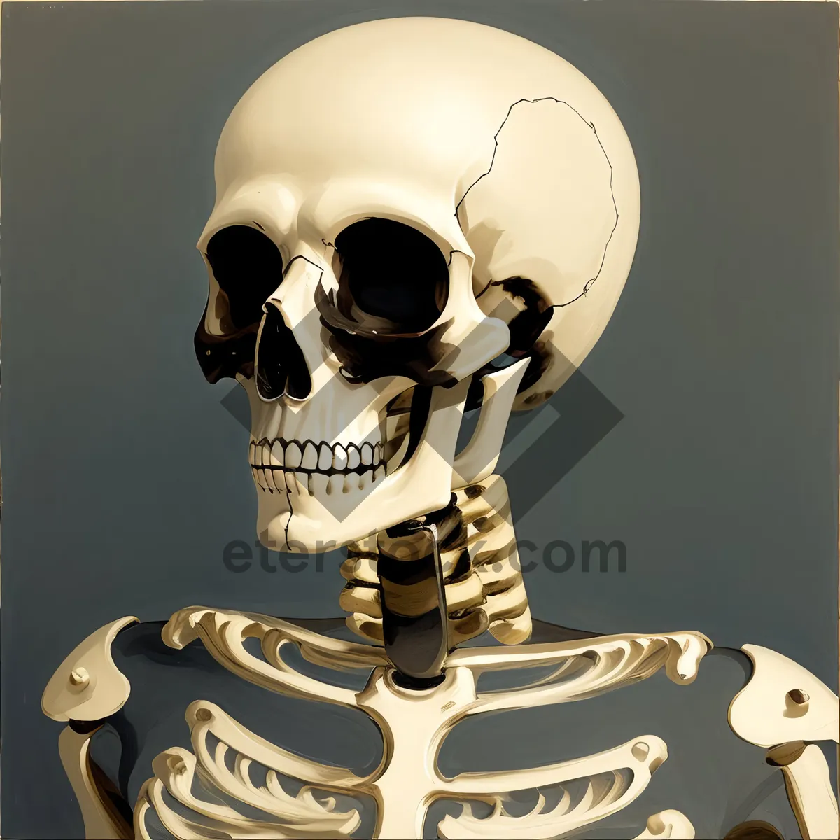 Picture of Spooky Skeleton Bust - Haunted Heath Figure