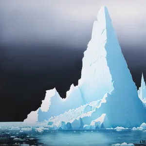 Arctic Glacier Beneath Winter Sky