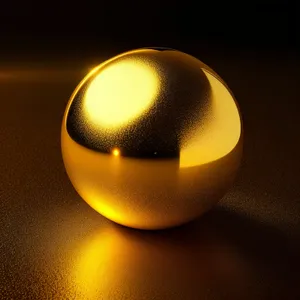 Illuminating Yellow Light Bulb in Black Ball