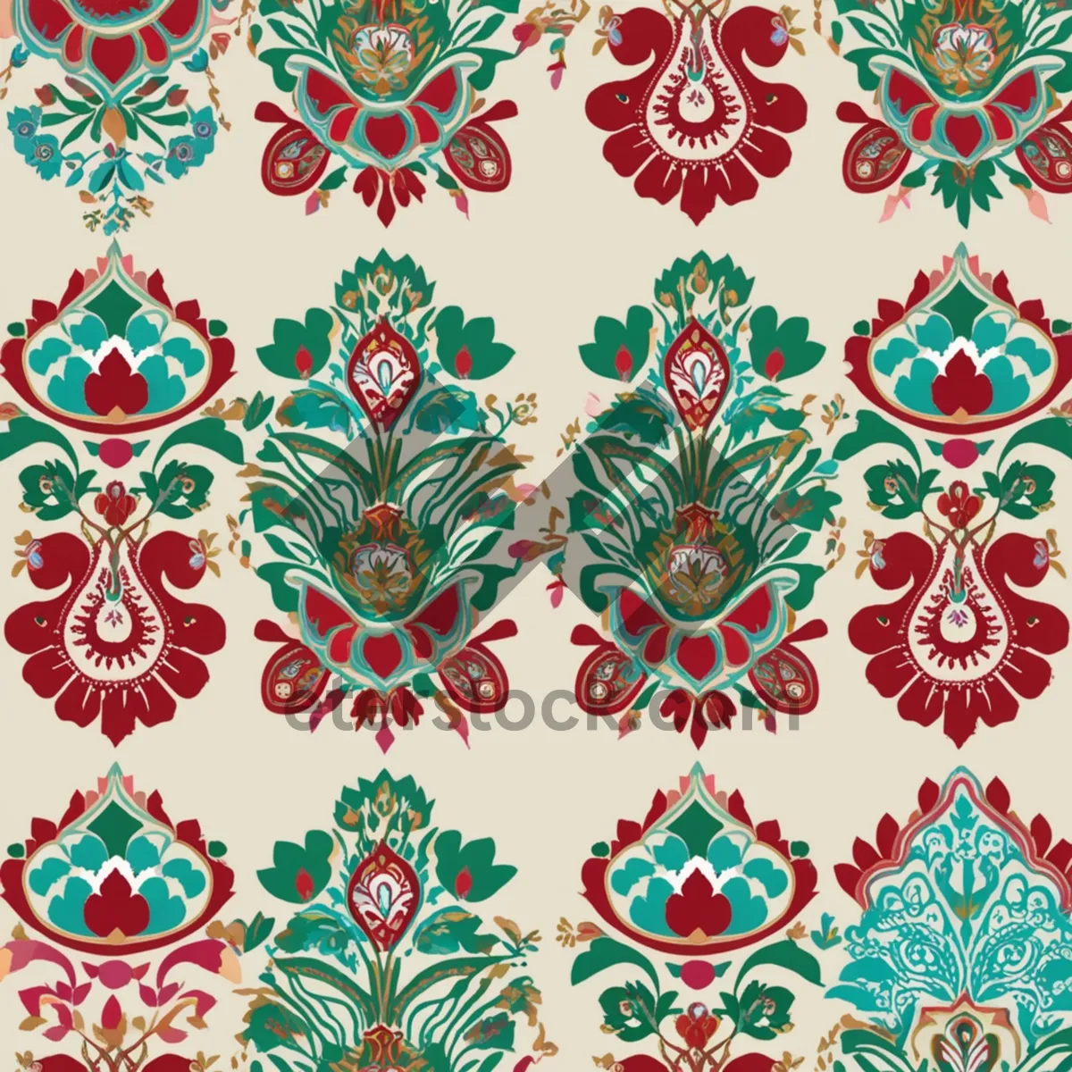 Picture of Floral Silhouette Design Element Texture Vintage Wallpaper