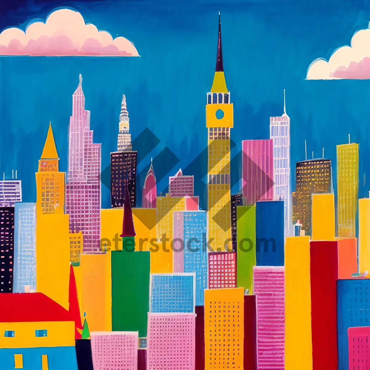 Picture of Colorful Pyramid of Art and Education