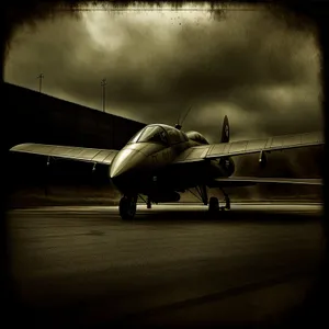 High-Flying Warplane Propeller in Motion