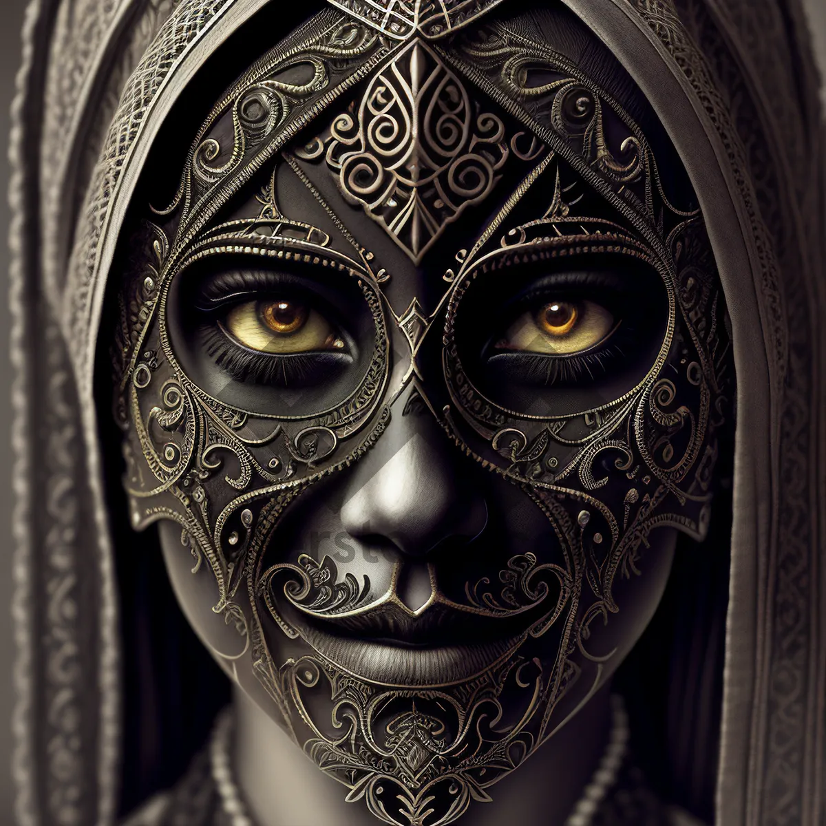 Picture of Venetian Carnival Mask - Artistic Cultural Sculpture