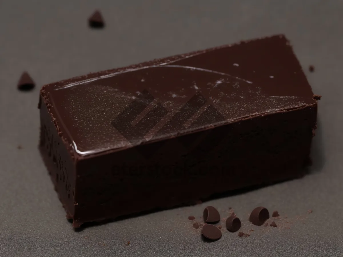 Picture of Old Leather Chocolate Box with Sweet Desserts