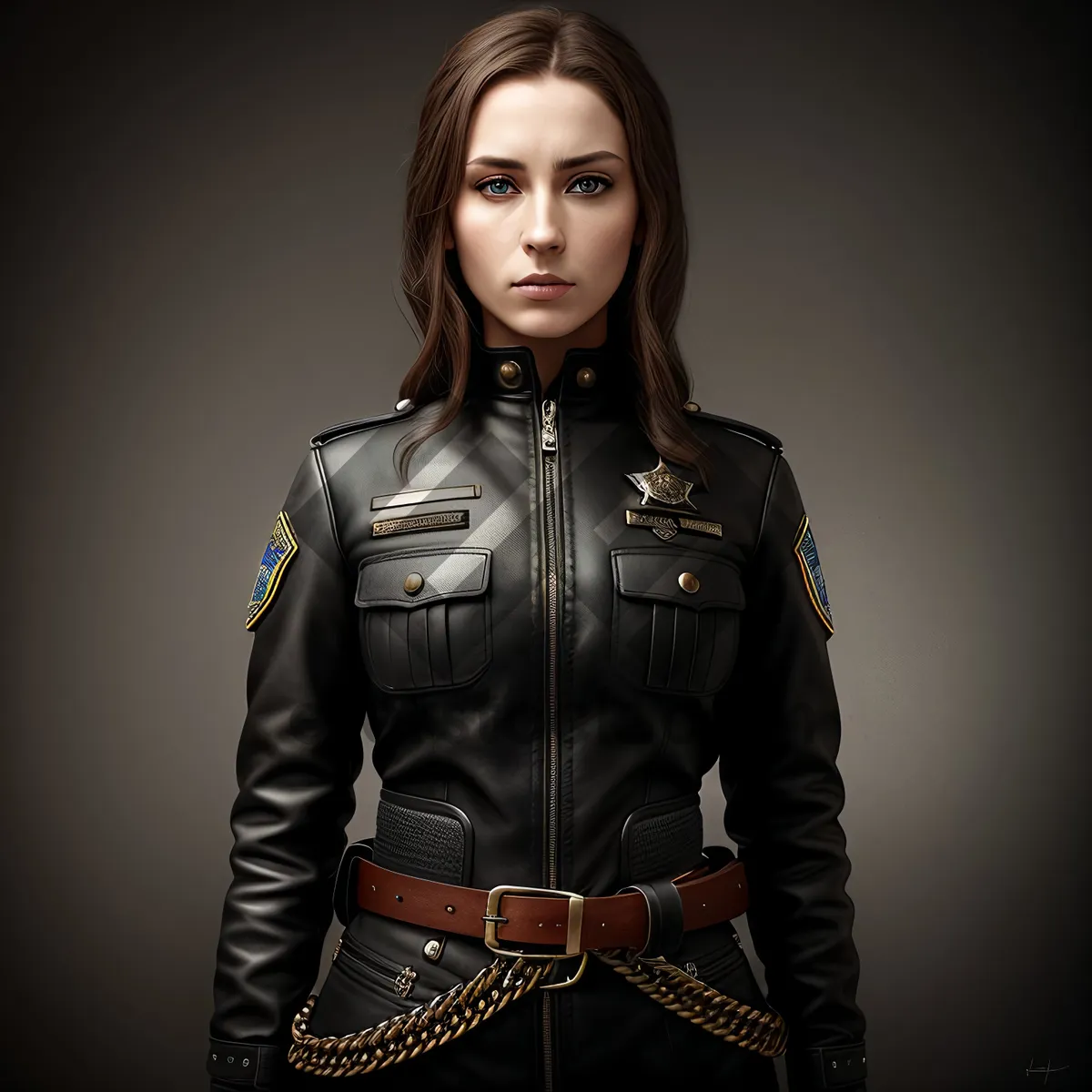 Picture of Stylish Leather Jacket on Attractive Adult
