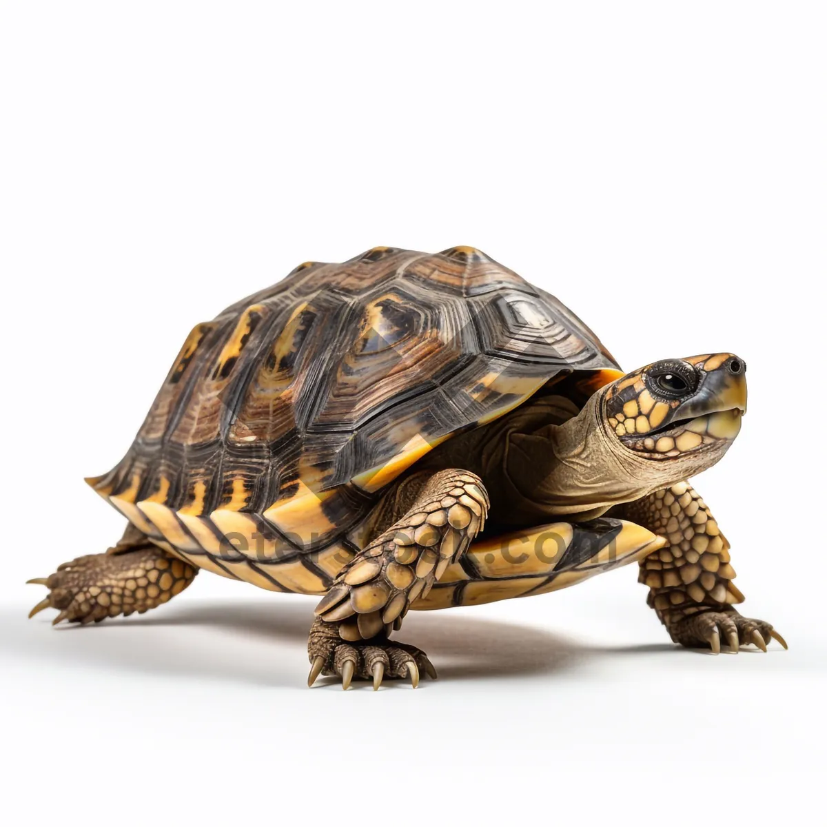 Picture of Desert terrapin with protective shell in wildlife sanctuary