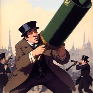 Man using a megaphone to address people