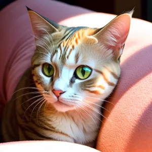 Curious Tabby Kitty with Playful Eyes