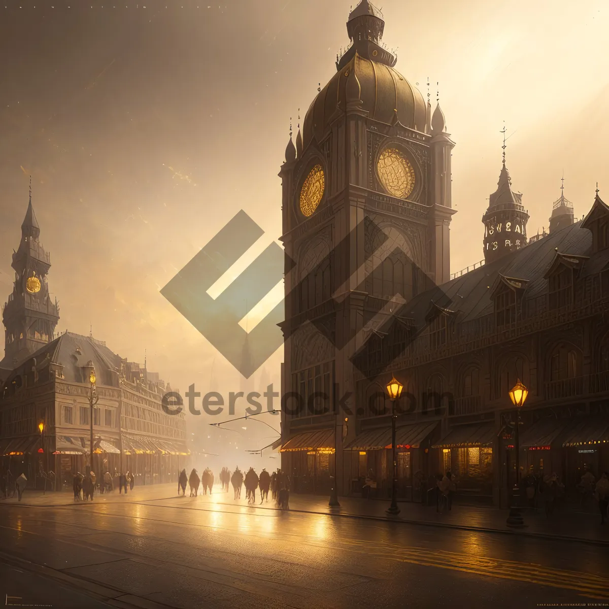 Picture of Iconic English Landmark: Royal Cathedral Tower at Night