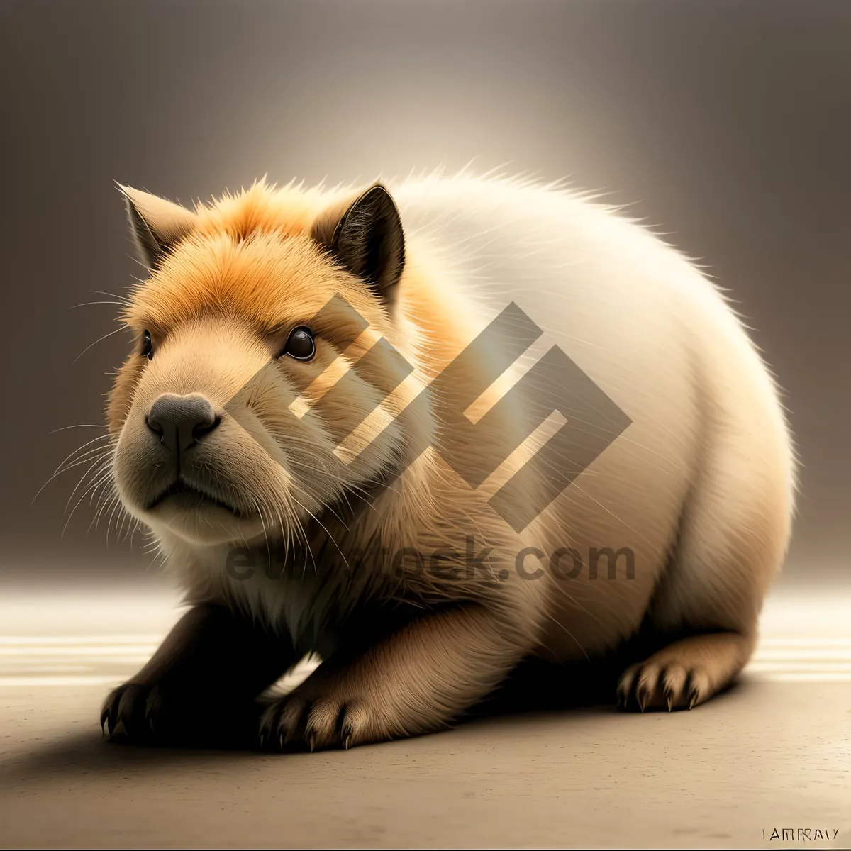 Picture of Fuzzy Feline Furball in Studio Portrait