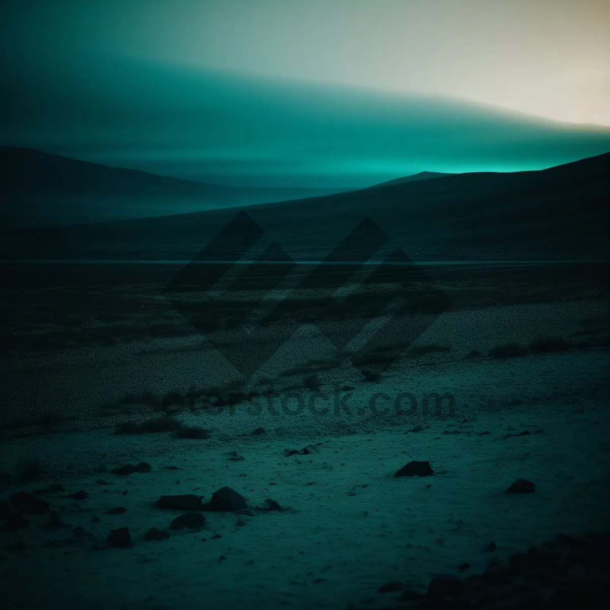Picture of Dusk over the Beach: Mesmerizing Sunset on a Desert Island
