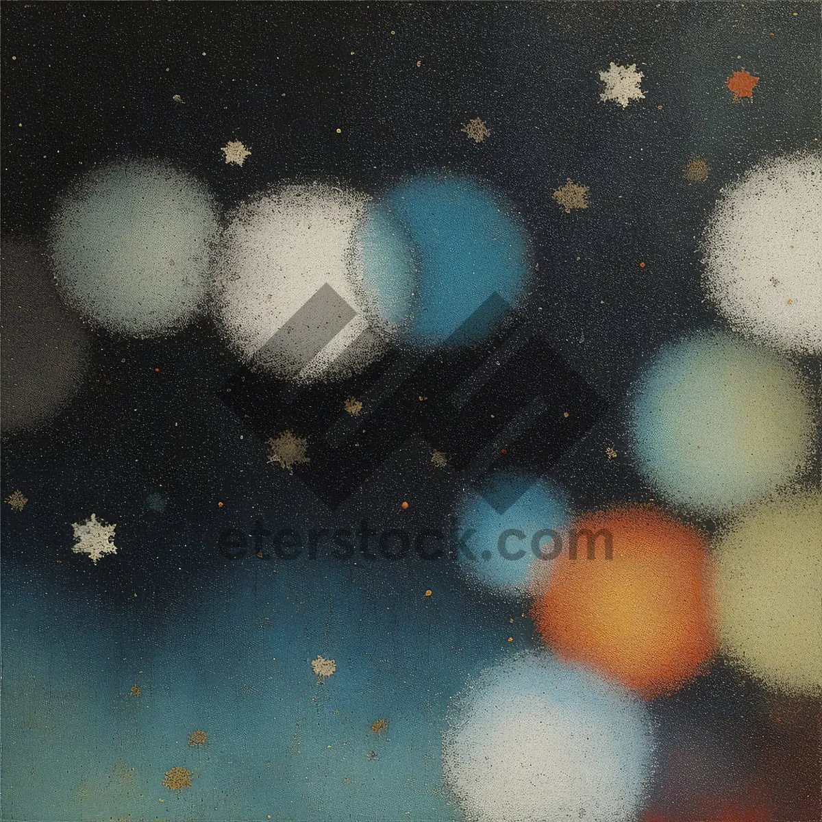 Picture of Space Glow Wallpaper with Bright Stars and Shiny Moon