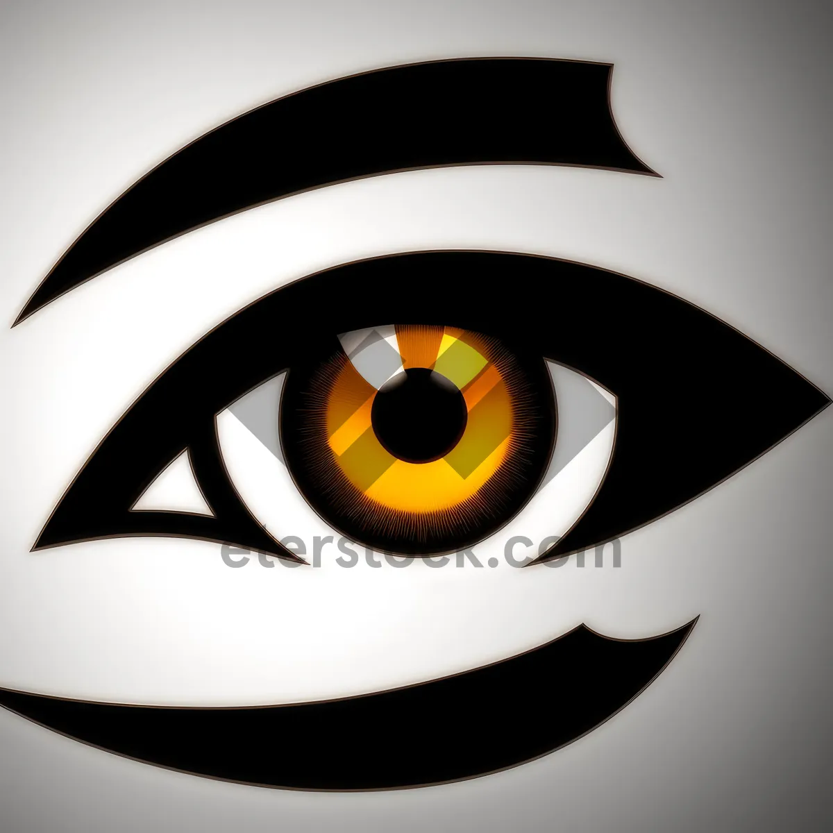 Picture of Elegant Eyebrow Art Design: Symbolic Graphic Icon.