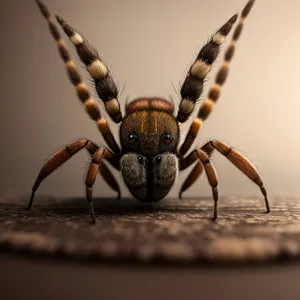Wild Arachnid Predator with Dangling Legs