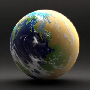 Global Planet Earth Map in 3D