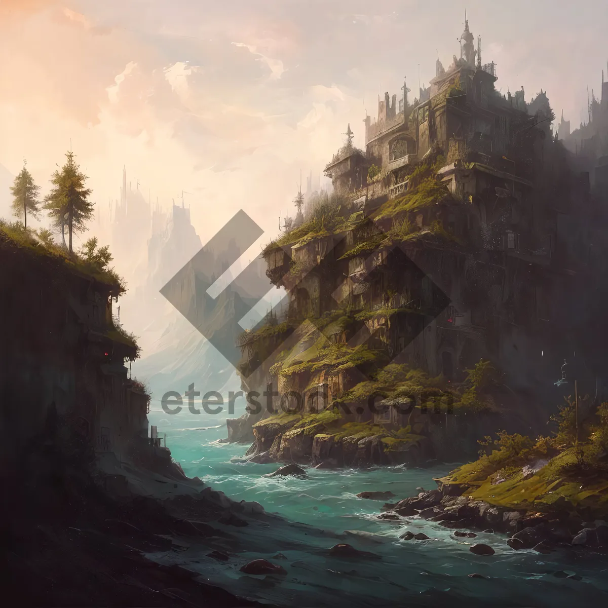 Picture of Serenity at the Seaside: Coastal Cliff and Cave Exploration.