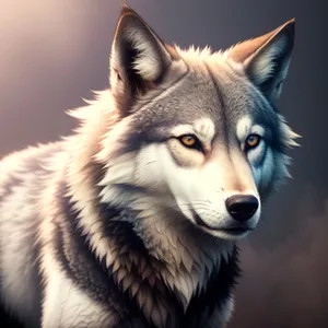 Furry Canine Gaze: Adorable Pet Portrait with Expressive Eyes