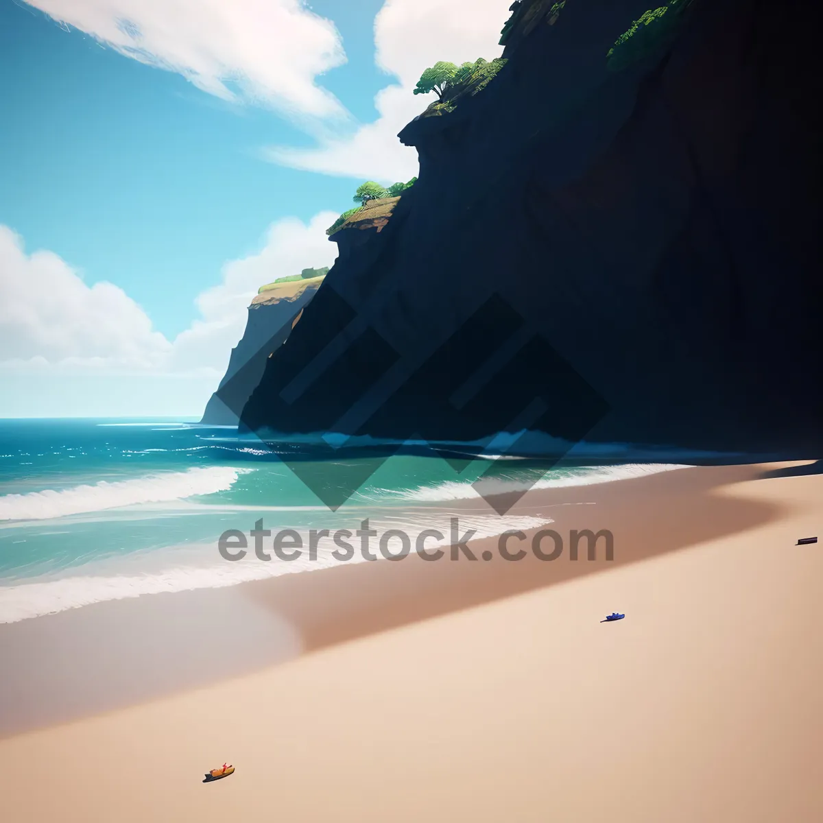 Picture of Tropical Paradise: Serene Beachscape With Turquoise Waters