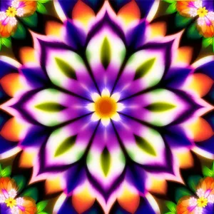 Lilac Hippie Art: Colorful Floral Fantasy Wallpaper