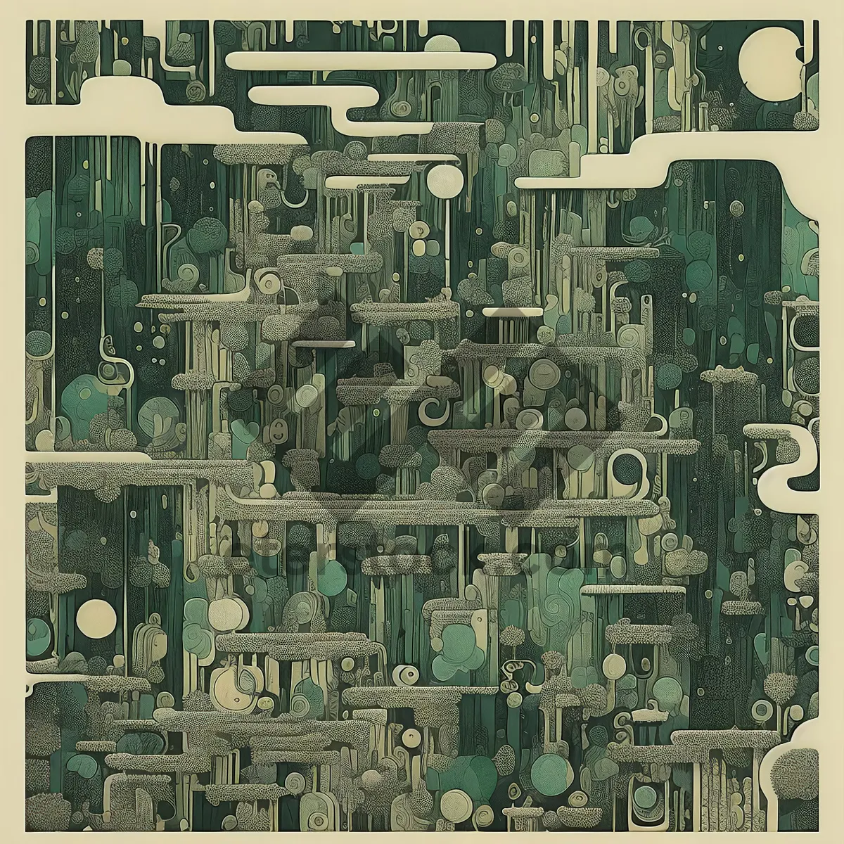 Picture of Digital Circuit Board Technology Close-Up Design