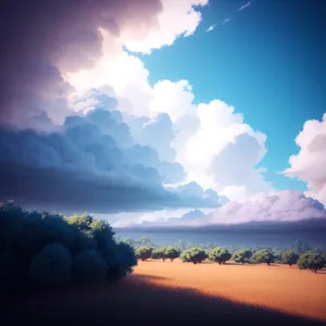 Radiant Sunset Over Vast Cloudscape