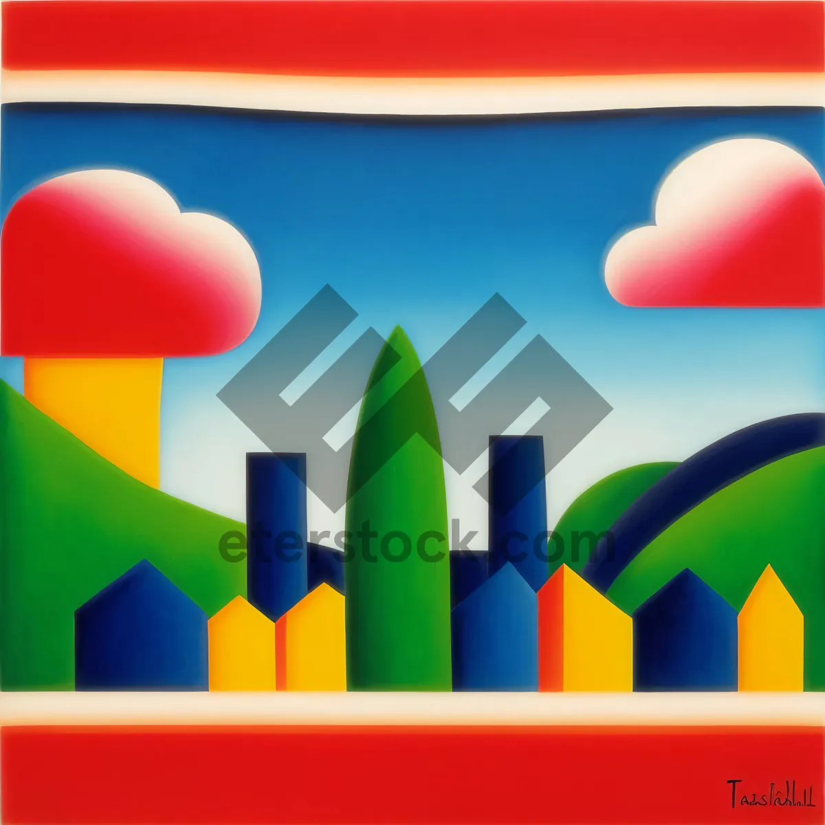 Picture of Colorful Web Design Icon Set with Glossy Crayon Buttons