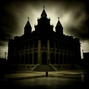 Historic City Cathedral Tower, Landmark of Majesty