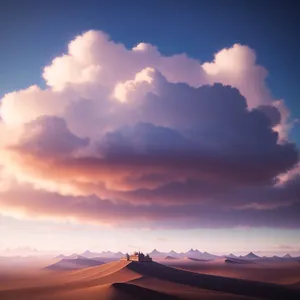 Majestic Sunset Sky Over Summer Landscape